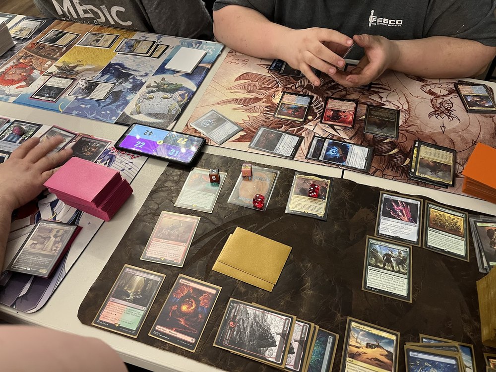 A Magic: The Gathering game in progress